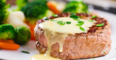 Fillet of beef with béarnaise sauce. Fillet of beef with béarnaise sauce.